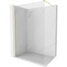 Mexen Kioto-X sprchová stena Walk-in 90 x 200 cm, transparentná 10 mm, zlatá kartáčovaná - 800-090-101-55-00-X