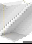 Mexen Kioto-X sprchová stena Walk-in 110 x 200 cm, transparentná 10 mm, zlatá kartáčovaná - 800-110-101-55-00-X