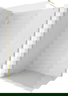 Mexen Kioto-X sprchová stena Walk-in 120 x 200 cm, priehľadná 10 mm, zlatá kartáčovaná - 800-120-101-55-00-X