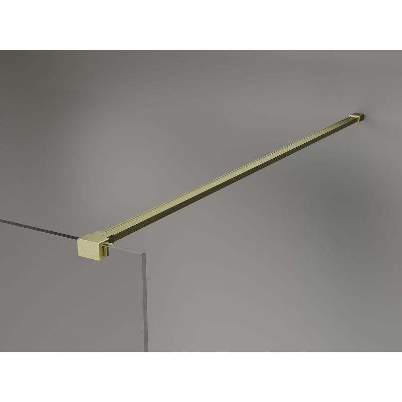 Mexen Kioto-X sprchová stena Walk-in 140 x 200 cm, transparentná 10 mm, zlatá brúsená - 800-140-101-55-00-X