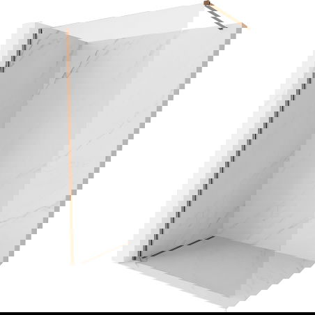 Mexen Kioto-X zástenka na sprchovanie Walk-in 70 x 200 cm, transparentná 10 mm, ružové zlato - 800-070-101-60-00-X