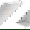 Mexen Kioto-X sprchová stena Walk-in 70 x 200 cm, transparentná 10 mm, ružové zlato - 800-070-101-60-00-X