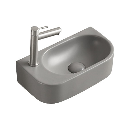 Mexen Viera umývadlo na dosku pravé 40 x 21 cm, svetlo sivý mat - 21274061R