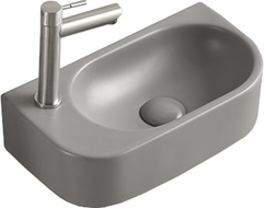 Mexen Viera umývadlo na dosku pravé 40 x 21 cm, svetlosivá mat - 21274061R