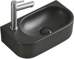 Mexen Viera umývadlo na dosku pravá 40 x 21 cm, Čierna matná - 21274085R