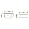 Mexen Viera umývadlo na pultovú dosku ľavé 40 x 21 cm, svetlošedé matné - 21274061L