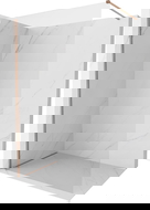 Mexen Kioto-X sprchová stena Walk-in 60 x 200 cm, transparentná 10 mm, brúsená meď - 800-060-101-65-00-X