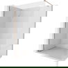 Mexen Kioto-X sprchová stena Walk-in 90 x 200 cm, transparentná 10 mm, brúsená meď - 800-090-101-65-00-X