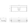 Mexen Box-A korpus skrinky pod umývadlo 120 cm, 1 zásuvka, biely lesk - 91AX0-1200-235-1-00