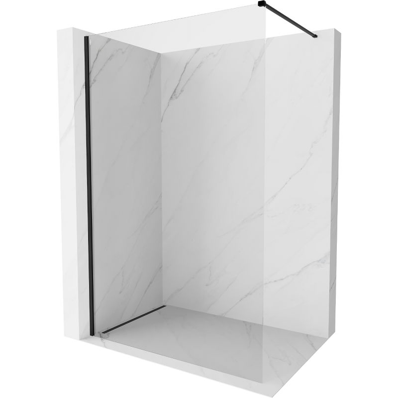 Mexen Kioto-X sprchová stena Walk-in 90 x 200 cm, priehľadná 10 mm, čierna - 800-090-101-70-00-X