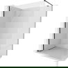 Mexen Kioto-X sprchová stena Walk-in 100 x 200 cm, transparentná 10 mm, čierna - 800-100-101-70-00-X