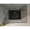 Mexen Omega sprchová kabína posuvná 100 x 80 cm, grafit, chróm + vanička Flat, čierna - 825-100-080-01-40-4070
