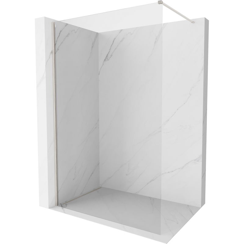 Mexen Kioto-X sprchová stena Walk-in 100 x 200 cm, priehľadná 10 mm, brúsený nikel - 800-100-101-97-00-X