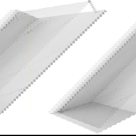 Mexen Kioto-X sprchová stena Walk-in 110 x 200 cm, transparentná 10 mm, kartáčovaný nikel - 800-110-101-97-00-X