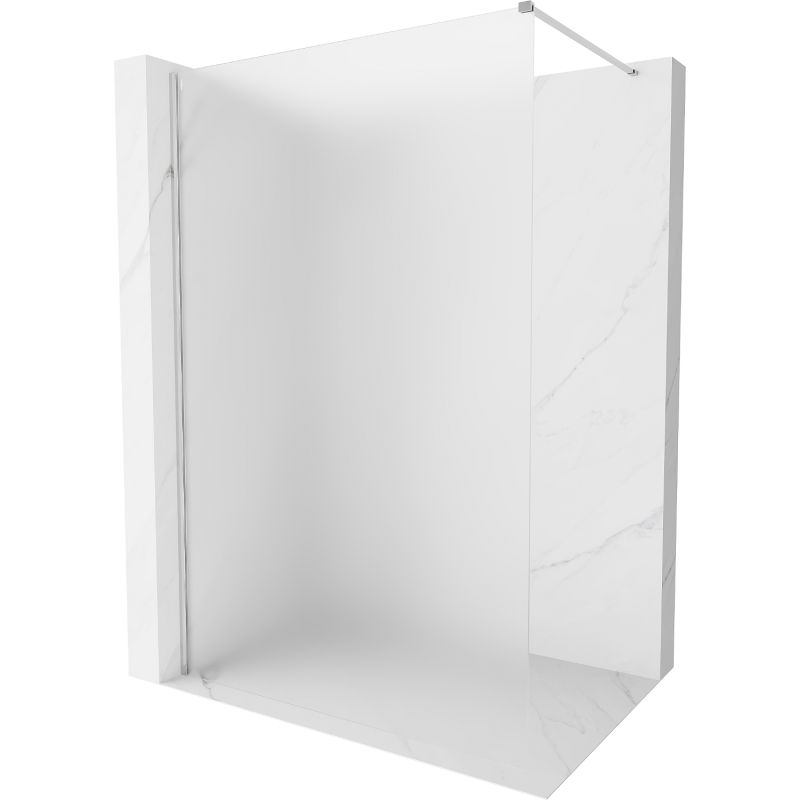 Mexen Kioto-X sprchová stena Walk-in 130 x 200 cm, mráz 10 mm, chróm - 800-130-101-01-30-X