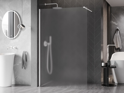 Mexen Kioto-X sprchová stena Walk-in 120 x 200 cm, matná 10 mm, biela - 800-120-101-20-30-X