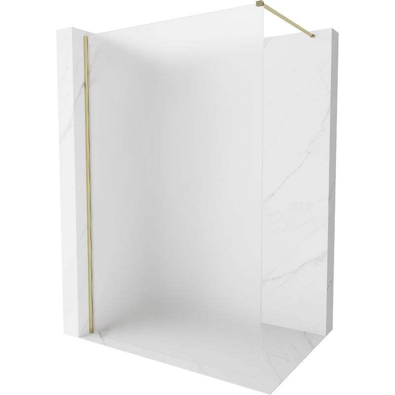 Mexen Kioto-X sprchová stena Walk-in 100 x 200 cm, matné sklo 10 mm, zlatá - 800-100-101-50-30-X