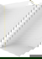 Mexen Kioto-X sprchová stena Walk-in 150 x 200 cm, matné sklo 10 mm, zlatá - 800-150-101-50-30-X