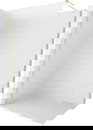 Mexen Kioto-X sprchová stena Walk-in 50 x 200 cm, mrazivá 10 mm, zlatá kartáčovaná - 800-050-101-55-30-X