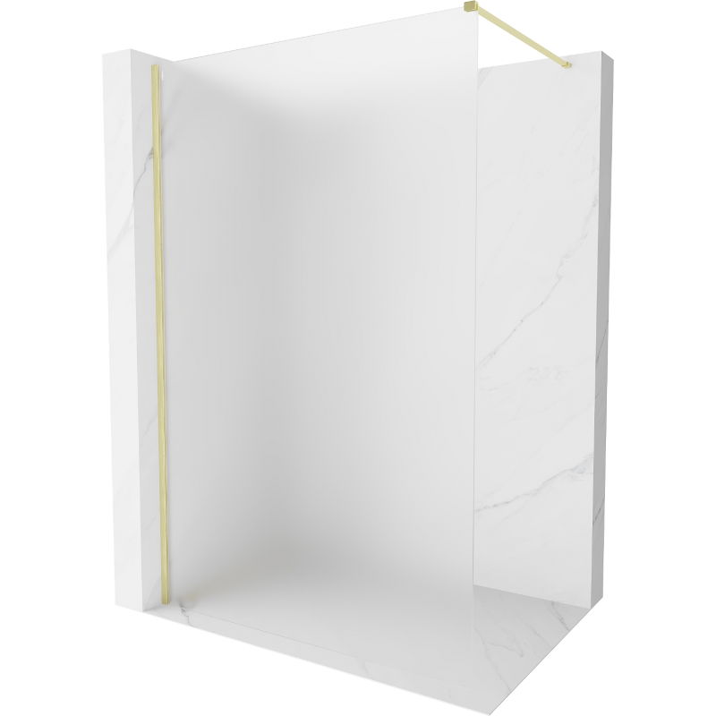 Mexen Kioto-X sprchová stena Walk-in 100 x 200 cm, mrazené 10 mm, zlatá kartáčovaná - 800-100-101-55-30-X