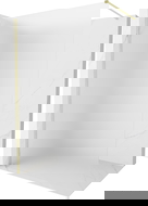 Mexen Kioto-X sprchová stena Walk-in 150 x 200 cm, matný 10 mm, zlatý kartáčovaný - 800-150-101-55-30-X