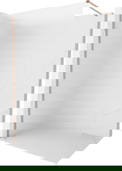 Mexen Kioto-X sprchová stena Walk-in 50 x 200 cm, matný 10 mm, brúsená meď - 800-050-101-65-30-X