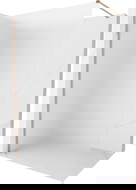 Mexen Kioto-X sprchová stena Walk-in 150 x 200 cm, námraza 10 mm, kartáčovaná meď - 800-150-101-65-30-X