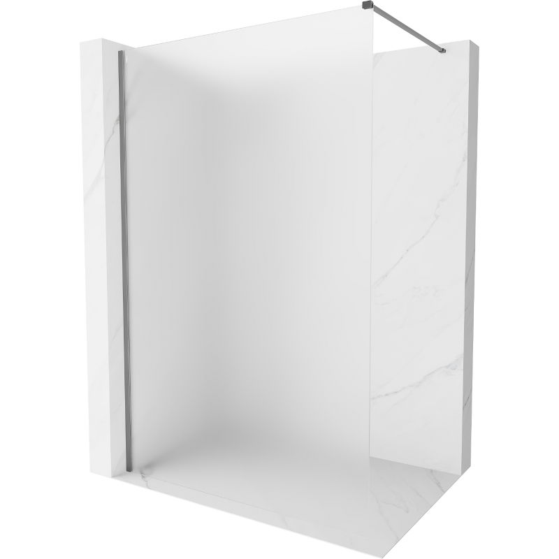 Mexen Kioto-X sprchová stena Walk-in 90 x 200 cm, matné sklo 10 mm, gun metal - 800-090-101-95-30-X