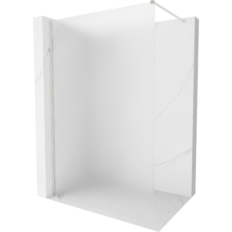Mexen Kioto-X sprchová stena Walk-in 80 x 200 cm, mraz 10 mm, brúsený nikel - 800-080-101-97-30-X