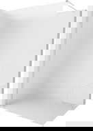 Mexen Kioto-X sprchová stena Walk-in 140 x 200 cm, matné sklo 10 mm, brúsený nikel - 800-140-101-97-30-X