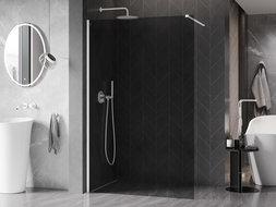 Mexen Kioto-X sprchová stena Walk-in 70 x 200 cm, grafit 10 mm, biela - 800-070-101-20-40-X