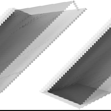 Mexen Kioto-X sprchová stena Walk-in 100 x 200 cm, grafit 10 mm, biela - 800-100-101-20-40-X