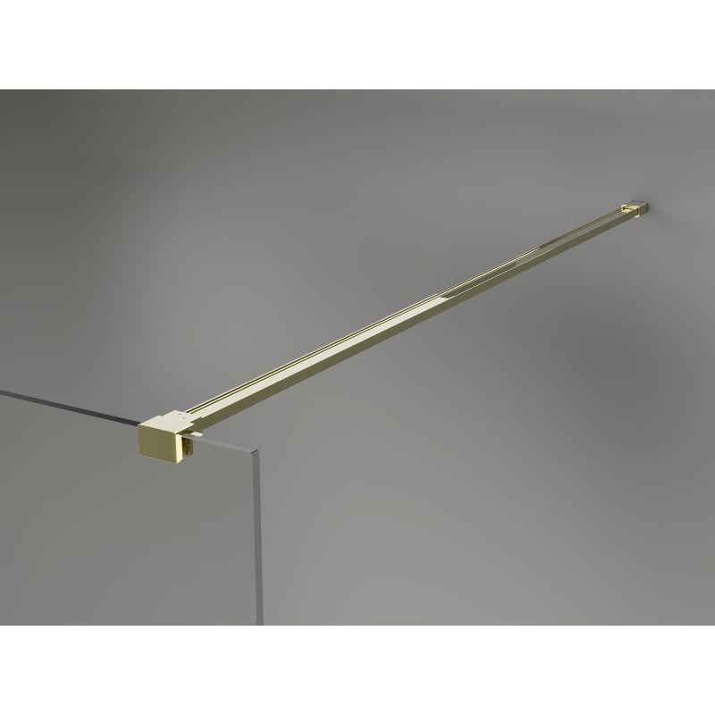 Mexen Kioto-X sprchová stena Walk-in 140 x 200 cm, grafit 10 mm, zlatá - 800-140-101-50-40-X