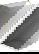 Mexen Kioto-X sprchová stena Walk-in 160 x 200 cm, grafit 10 mm, zlatá brúsená - 800-160-101-55-40-X