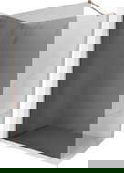 Mexen Kioto-X sprchová stena Walk-in 90 x 200 cm, grafit 10 mm, kartáčovaná meď - 800-090-101-65-40-X