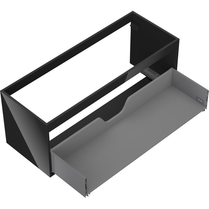 Mexen Box-A korpus skrinky pod umývadlo 120 cm, 1 zásuvka, čierny lesk - 91AX0-1200-470-1-70