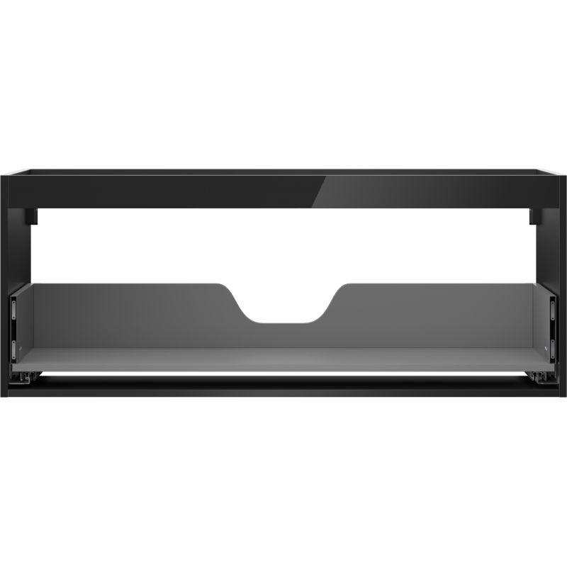 Mexen Box-A korpus skrinky pod umývadlo 120 cm, 1 zásuvka, čierny lesk - 91AX0-1200-470-1-70