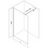Mexen Kioto-X sprchová stena Walk-in 60 x 200 cm, grafit 10 mm, gun grey brúsená - 800-060-101-66-40-X