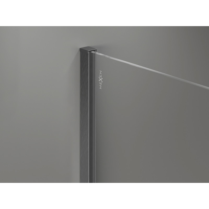 Mexen Kioto-X sprchová stena Walk-in 60 x 200 cm, grafit 10 mm, gun grey brúsená - 800-060-101-66-40-X