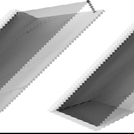 Mexen Kioto-X sprchová stena Walk-in 130 x 200 cm, grafit 10 mm, gun gray kartáčovaný - 800-130-101-66-40-X