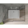 Mexen Omega posuvná sprchová kabína 100 x 70 cm, grafit, chróm + sprchová vanička Flat, biela - 825-100-070-01-40-4010