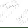 Mexen Kioto-X sprchová stena Walk-in 100 x 200 cm, grafit 10 mm, čierna - 800-100-101-70-40-X