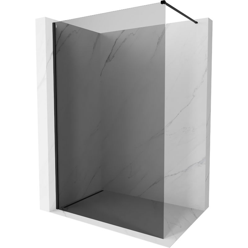 Mexen Kioto-X sprchová stena Walk-in 100 x 200 cm, grafit 10 mm, čierna - 800-100-101-70-40-X