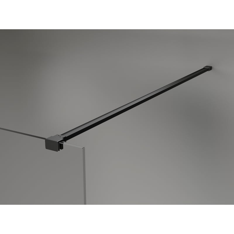 Mexen Kioto-X sprchová stena Walk-in 130 x 200 cm, grafit 10 mm, čierna - 800-130-101-70-40-X