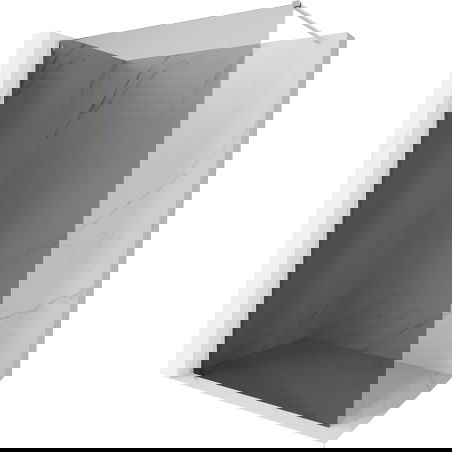 Mexen Kioto-X sprchová stena Walk-in 100 x 200 cm, grafitová 10 mm, kartáčovaný nikel - 800-100-101-97-40-X