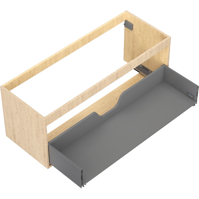 Mexen Box-A skriňová skrinka pod umývadlo 120 cm, 1 zásuvka, dub - 91AX0-1200-470-1-81