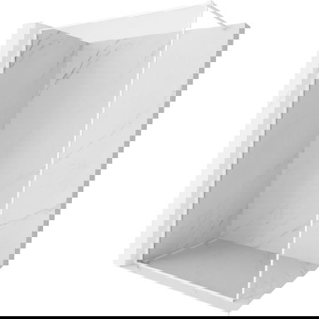 Mexen Kioto-XF sprchová stena Walk-in s rámom 90 x 202 cm, transparentná 10 mm, biela - 800-090-104-20-00-X