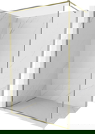 Mexen Kioto-XF Sprchová stena Walk-in s rámom 150 x 202 cm, transparentná 10 mm, zlatá - 800-150-104-50-00-X