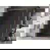 Mexen Kioto-XF sprchová stena Walk-in s rámom 70 x 202 cm, transparentná 10 mm, zlatá kartáčovaná - 800-070-104-55-00-X