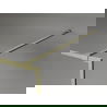 Mexen Kioto-XF sprchová stena Walk-in s rámom 100 x 202 cm, transparentná 10 mm, zlatá kartáčovaná - 800-100-104-55-00-X